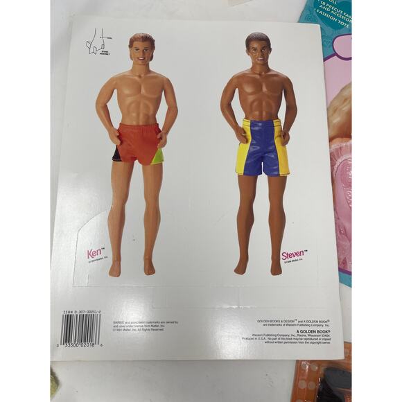 LOT: Vintage 90s 1992 Barbie & Ken Paper Dolls Golden Books Made in USA ~UNCUT - Picture 6 of 9